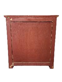Tibetan Buddhist Cabinet With One Drawer And Two Door, [painted]