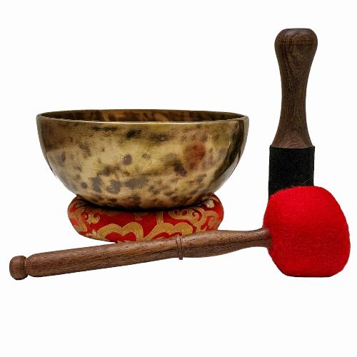 [handmade Singing Bowls], Buddhist Hand Beaten, Antique Finishing, [select Accessories]
