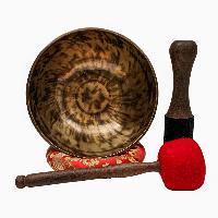 [handmade Singing Bowls], Buddhist Hand Beaten, Antique Finishing, [select Accessories]
