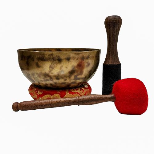 [handmade Singing Bowls], Buddhist Hand Beaten, Antique Finishing, [select Accessories]