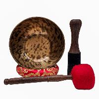 [handmade Singing Bowls], Buddhist Hand Beaten, Antique Finishing, [select Accessories]