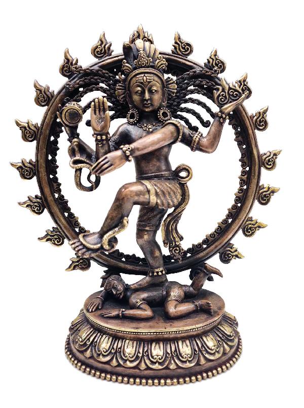 [hq Brass] Statue Of Dancing Shiva, Mahadev, Nataraja, Antique Finishing, [bronze Finishing]
