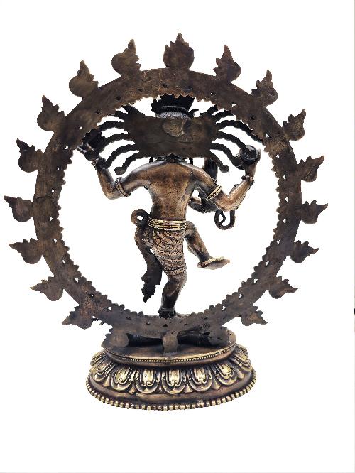 [hq Brass] Statue Of Dancing Shiva, Mahadev, Nataraja, Antique Finishing, [bronze Finishing]