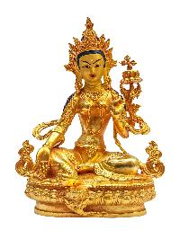 [green Tara], Buddhist Miniature Statue[gold Plated With Face Painted], 21 Tara Set