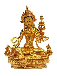 [green Tara], Buddhist Miniature Statue[gold Plated With Face Painted], 21 Tara Set