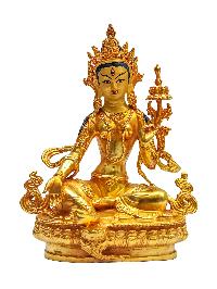 [green Tara], Buddhist Miniature Statue[gold Plated With Face Painted], 21 Tara Set