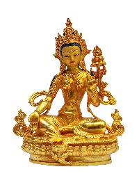 [green Tara], Buddhist Miniature Statue[gold Plated With Face Painted], 21 Tara Set