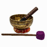 [jhumka Tiger Singing Bowl], Buddhist Hand Beaten, Antique Finishing, [select Accessories]
