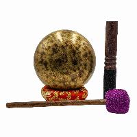 [jhumka Tiger Singing Bowl], Buddhist Hand Beaten, Antique Finishing, [select Accessories]