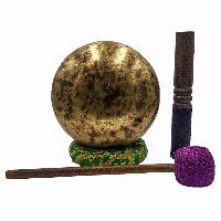[jhumka Tiger Singing Bowl], Buddhist Hand Beaten, Antique Finishing, [select Accessories]