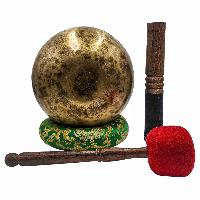 [jhumka Tiger Singing Bowl], Buddhist Hand Beaten, Antique Finishing, [select Accessories]