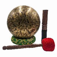 [jhumka Tiger Singing Bowl], Buddhist Hand Beaten, Antique Finishing, [select Accessories]