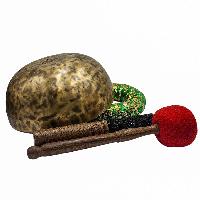 [jhumka Tiger Singing Bowl], Buddhist Hand Beaten, Antique Finishing, [select Accessories]