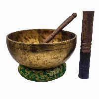 [jhumka Tiger Singing Bowl], Buddhist Hand Beaten, Antique Finishing, [select Accessories]