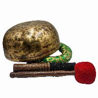 [jhumka Tiger Singing Bowl], Buddhist Hand Beaten, Antique Finishing, [select Accessories]