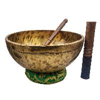 [jhumka Tiger Singing Bowl], Buddhist Hand Beaten, Antique Finishing, [select Accessories]