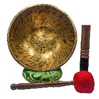 [jhumka Tiger Singing Bowl], Buddhist Hand Beaten, Antique Finishing, [select Accessories]