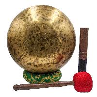[jhumka Tiger Singing Bowl], Buddhist Hand Beaten, Antique Finishing, [select Accessories]