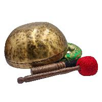 [jhumka Tiger Singing Bowl], Buddhist Hand Beaten, Antique Finishing, [select Accessories]