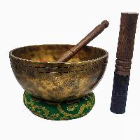 [jhumka Tiger Singing Bowl], Buddhist Hand Beaten, Antique Finishing, [select Accessories]