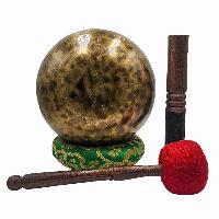 [jhumka Tiger Singing Bowl], Buddhist Hand Beaten, Antique Finishing, [select Accessories]