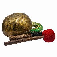 [jhumka Tiger Singing Bowl], Buddhist Hand Beaten, Antique Finishing, [select Accessories]
