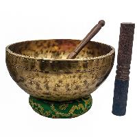 [jhumka Tiger Singing Bowl], Buddhist Hand Beaten, Antique Finishing, [select Accessories]
