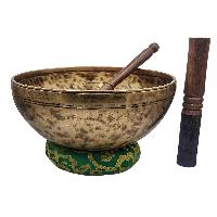 [jhumka Tiger Singing Bowl], Buddhist Hand Beaten, Antique Finishing, [select Accessories]