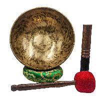[jhumka Tiger Singing Bowl], Buddhist Hand Beaten, Antique Finishing, [select Accessories]