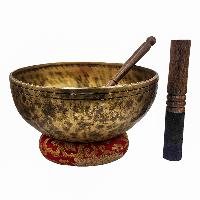 [jhumka Tiger Singing Bowl], Buddhist Hand Beaten, Antique Finishing, [select Accessories]