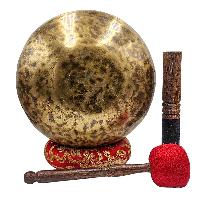 [jhumka Tiger Singing Bowl], Buddhist Hand Beaten, Antique Finishing, [select Accessories]