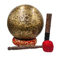 [jhumka Tiger Singing Bowl], Buddhist Hand Beaten, Antique Finishing, [select Accessories]