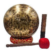 [jhumka Tiger Singing Bowl], Buddhist Hand Beaten, Antique Finishing, [select Accessories]