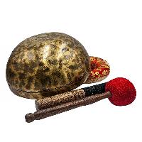 [jhumka Tiger Singing Bowl], Buddhist Hand Beaten, Antique Finishing, [select Accessories]