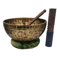 [jhumka Tiger Singing Bowl], Buddhist Hand Beaten, Antique Finishing, [select Accessories]
