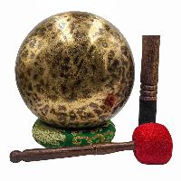 [jhumka Tiger Singing Bowl], Buddhist Hand Beaten, Antique Finishing, [select Accessories]