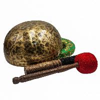[jhumka Tiger Singing Bowl], Buddhist Hand Beaten, Antique Finishing, [select Accessories]