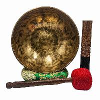 [jhumka Tiger Singing Bowl], Buddhist Hand Beaten, Antique Finishing, [select Accessories]