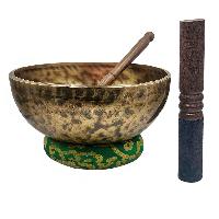 [jhumka Tiger Singing Bowl], Buddhist Hand Beaten, Antique Finishing, [select Accessories]