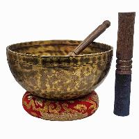 [jhumka Tiger Singing Bowl], Buddhist Hand Beaten, Antique Finishing, [select Accessories]