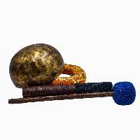 Jambati Singing Bowl, [tiger Antique], Buddhist Hand Beaten, Antique Finishing, [select Accessories]