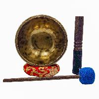 Jambati Singing Bowl, [tiger Antique], Buddhist Hand Beaten, Antique Finishing, [select Accessories]