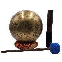 Jambati Singing Bowl, [tiger Antique], Buddhist Hand Beaten, Antique Finishing, [select Accessories]
