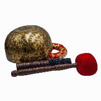 Jambati Singing Bowl, [tiger Antique], Buddhist Hand Beaten, Antique Finishing, [select Accessories]