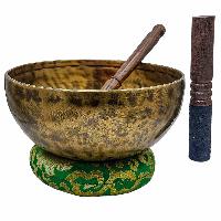 Jambati Singing Bowl, [tiger Antique], Buddhist Hand Beaten, Antique Finishing, [select Accessories]