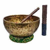 Jambati Singing Bowl, [tiger Antique], Buddhist Hand Beaten, Antique Finishing, [select Accessories]