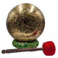 Jambati Singing Bowl, [tiger Antique], Buddhist Hand Beaten, Antique Finishing, [select Accessories]