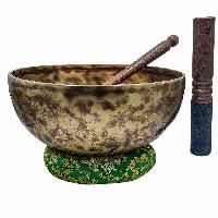 Jambati Singing Bowl, [tiger Antique], Buddhist Hand Beaten, Antique Finishing, [select Accessories]