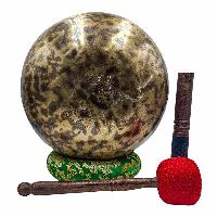 Jambati Singing Bowl, [tiger Antique], Buddhist Hand Beaten, Antique Finishing, [select Accessories]