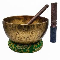 Jambati Singing Bowl, [tiger Antique], Buddhist Hand Beaten, Antique Finishing, [select Accessories]